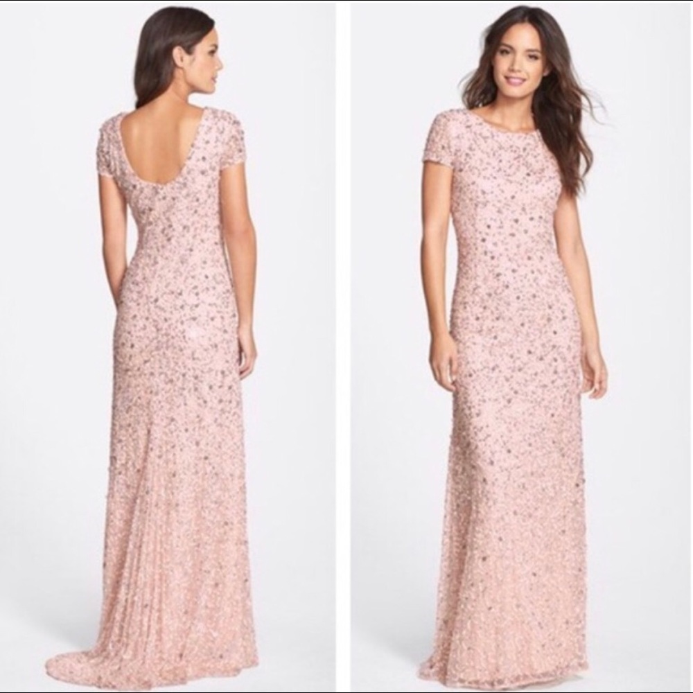 Blush beaded gown